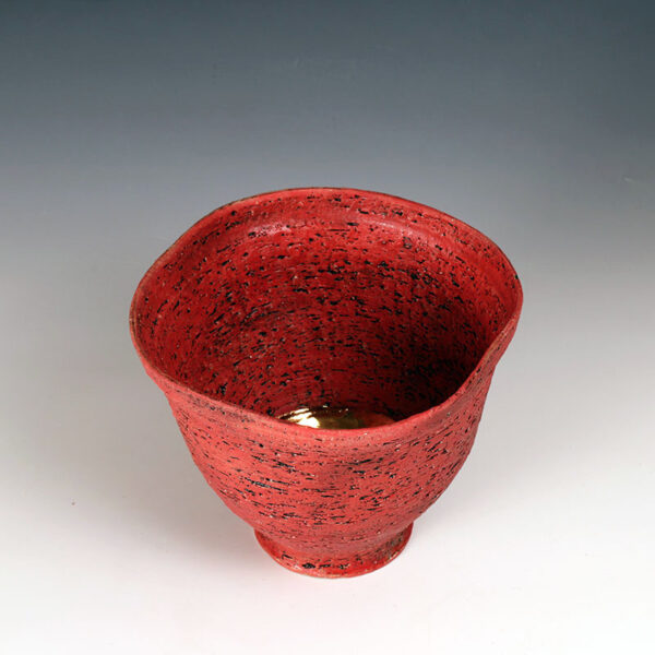 Handcrafted Red & Gold Bowl